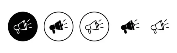 Megaphone Icon Set Illustration Loudspeaker Sign Symbol — Stock Vector