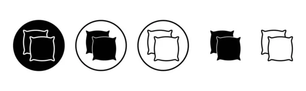 Kudde Ikon Set Illustration Kudde Och Symbol Bekväm Fluffig Kudde — Stock vektor
