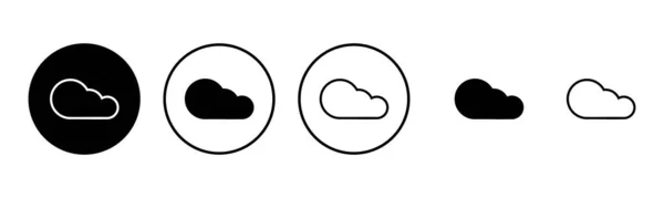 Ilustracja Zestawu Ikon Chmur Znak Chmury Symbol — Wektor stockowy