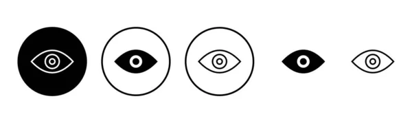 Icono Del Ojo Conjunto Ilustración Signo Símbolo Ocular Icono Mirada — Archivo Imágenes Vectoriales