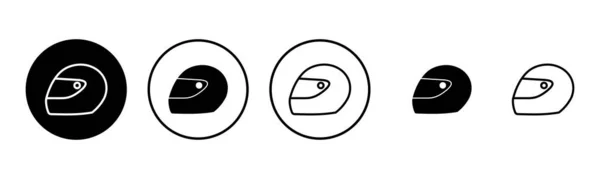 Иллюстрация Иконки Шлема Знак Символ Мотоциклетного Шлема Значок Строительного Шлема — стоковый вектор