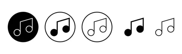 Music Icon Set Illustration Note Music Sign Symbol — Stock Vector