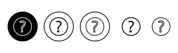 Question Icon Set Illustration Question Mark Sign Symbol — Stock Vector