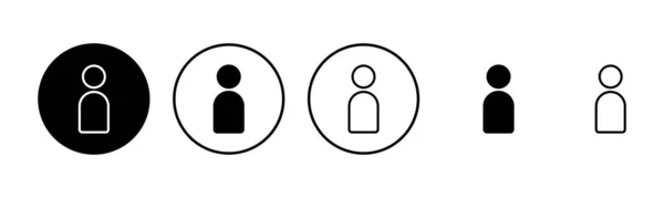 User Icon Set Illustration Personenzeichen Und Symbol Menschen Ikone — Stockvektor