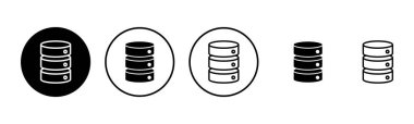Veritabanı simgesi çizimi. veritabanı işareti ve sembolü