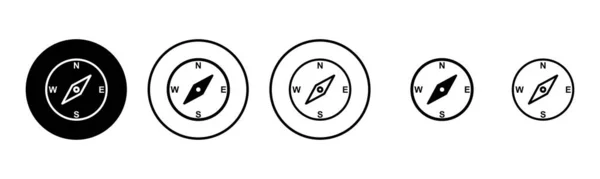 Compass Icon Set Illustration Arrow Compass Icon Sign Symbol — Stock Vector