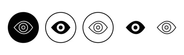 Icono Del Ojo Conjunto Ilustración Signo Símbolo Ocular Icono Mirada — Vector de stock