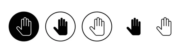 Ikona Ruční Sady Ilustrací Znak Symbol Gesto Ruky — Stockový vektor