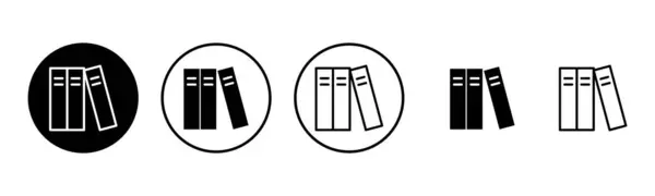 Ilustracja Zestawu Ikon Biblioteki Znak Symbol Edukacji — Wektor stockowy