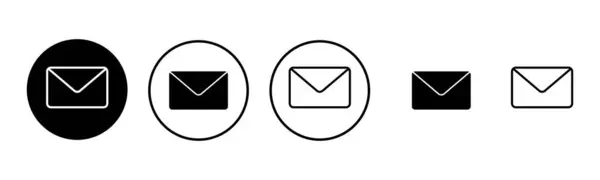 Ikona Zestawu Ikon Poczty Ilustracja Znak Mail Symbol Ikona Mail — Wektor stockowy