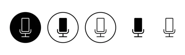 Microphone Icon Vector Illustration Karaoke Sign Symbol — Stock Vector