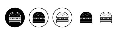 Burger simgesi çizimi. Hamburger ve sembol. hamburger