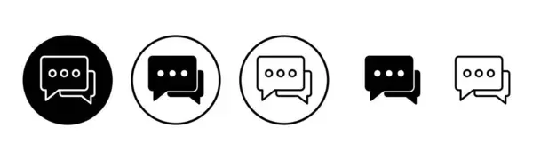 Chat Icon Set Illustration Sprachblase Zeichen Und Symbol Kommentar Symbol — Stockvektor
