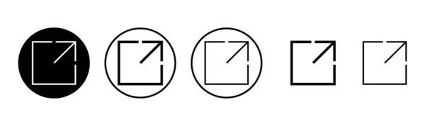Illustrazione Set Icona Link Esterno Segno Collegamento Simbolo Simbolo Collegamento — Vettoriale Stock