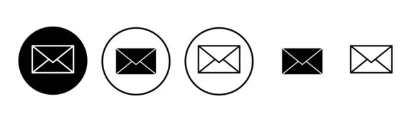 邮件图标集说明 电子邮件标志和符号 电子邮件图标 信封图标 — 图库矢量图片