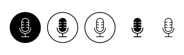 Illustration Vectorielle Icône Microphone Signe Symbole Karaoké — Image vectorielle