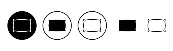 Kissen Icon Set Illustration Kissen Zeichen Und Symbol Bequemes Flauschiges — Stockvektor