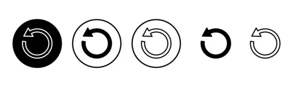 Ilustracja Zestawu Ikon Odświeżenia Przeładuj Znak Symbol Ikona Aktualizacji — Wektor stockowy