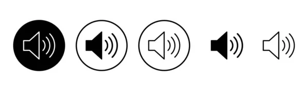 Εικονογράφηση Συνόλου Εικονιδίων Σύμβολο Όγκου Και Σύμβολο Εικονίδιο Μεγαφώνου Ηχητικό — Διανυσματικό Αρχείο