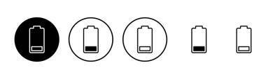 Batarya simgesi çizimi. Pil şarj işareti ve sembol. pil şarj seviyesi
