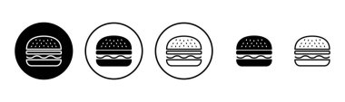 Burger simgesi çizimi. Hamburger ve sembol. hamburger