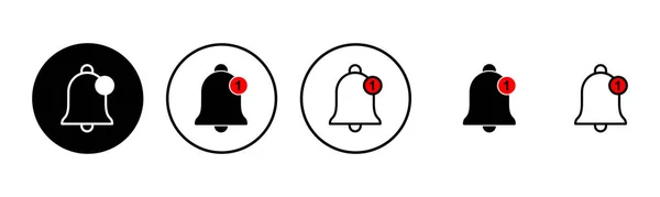 Bell Icon Set Illustration Benachrichtigungsschild Und Symbol Für Die Gestaltung — Stockvektor