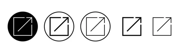 Ilustración Conjunto Icono Enlace Externo Signo Enlace Símbolo Símbolo Hipervínculo — Vector de stock