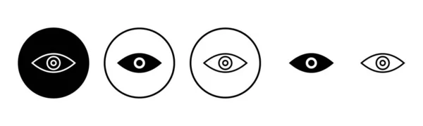 アイコンセットイラスト 目の記号と記号 ルック ビジョンのアイコン — ストックベクタ