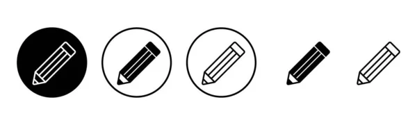 Pencil Icon Set Illustration Pen Sign Symbol Edit Icon Vector — Stock Vector