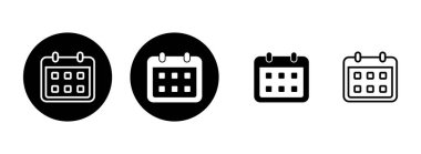 Takvim simgesi çizimi. Takvim işareti ve sembol. Simge simgesini ayarla