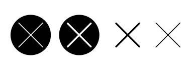 Simge çizimini kapat. İşareti ve sembolü sil. çapraz işaret