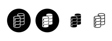 Veritabanı simgesi çizimi. veritabanı işareti ve sembolü