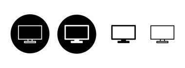 Televizyon simgesi çizimi. televizyon işareti ve sembol