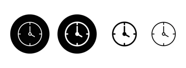 Clock Icon Set Illustration Time Sign Symbol Watch Icon — Stock Vector