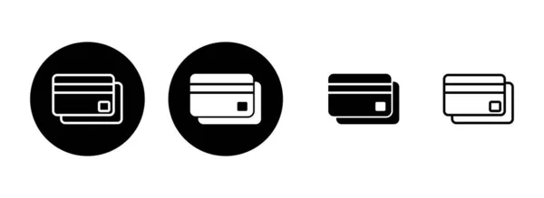 Hitelkártya Ikon Készlet Illusztráció Hitelkártya Fizetési Jel Szimbólum — Stock Vector