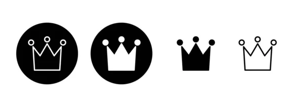 Crown Icon Set Illustration Crown Sign Symbol — Stock Vector