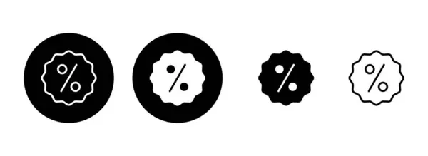 Ілюстрація Набору Іконок Знижкою Знак Дисконтної Мітки Символ — стоковий вектор