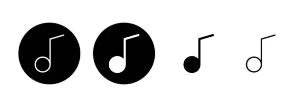 音楽アイコンセットイラスト 音符の記号と記号 — ストックベクタ