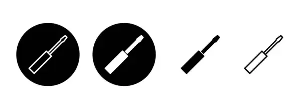 Screwdriver Icon Set Illustration Tools Sign Symbol — Stock Vector