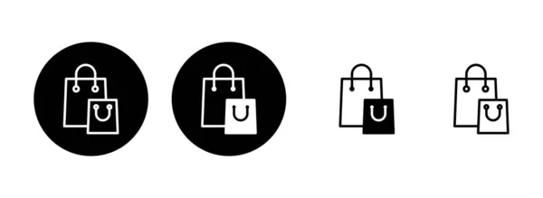 购物袋图标集插图 购物标志和符号 — 图库矢量图片