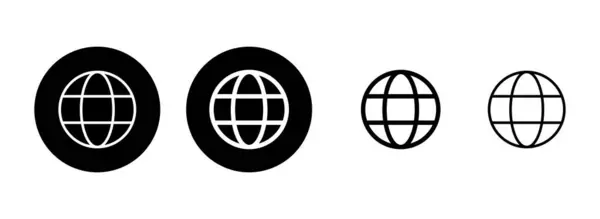 Ilustracja Zestawu Ikon Internetowych Przejdź Znaku Internetowego Symbolu Ikona Kliknięcia — Wektor stockowy
