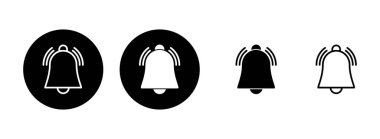 Bell Simgesi çizimi. Web sitesi tasarımı için uyarı işareti ve sembol