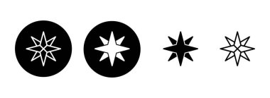 Pusula simgesi çizimi. ok pusula simgesi işareti ve sembolü