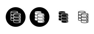 Veritabanı simgesi çizimi. veritabanı işareti ve sembolü