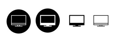 Televizyon simgesi çizimi. televizyon işareti ve sembol