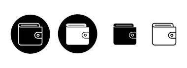 Cüzdan simgesi çizimi. cüzdan işareti ve sembol