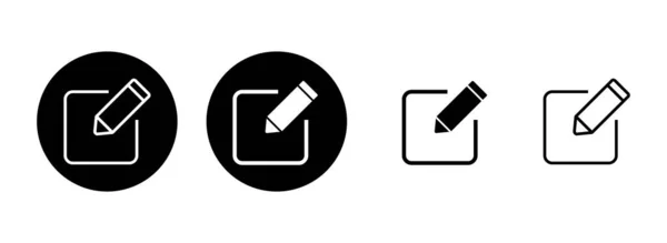Modifica Immagine Del Set Icone Modificare Segno Simbolo Del Documento — Vettoriale Stock