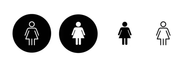 Жіночий Набір Іконок Ілюстрація Жіночий Знак Символ — стоковий вектор