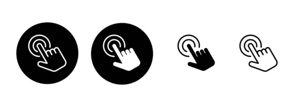 Hand Click Icon Set Illustration Pointer Sign Symbol Hand Cursor — Stock Vector