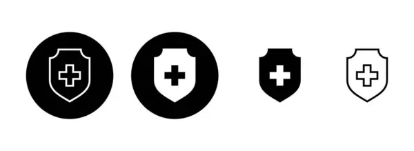Illustration Jeu Icônes Signature Symbole Document Assurance — Image vectorielle